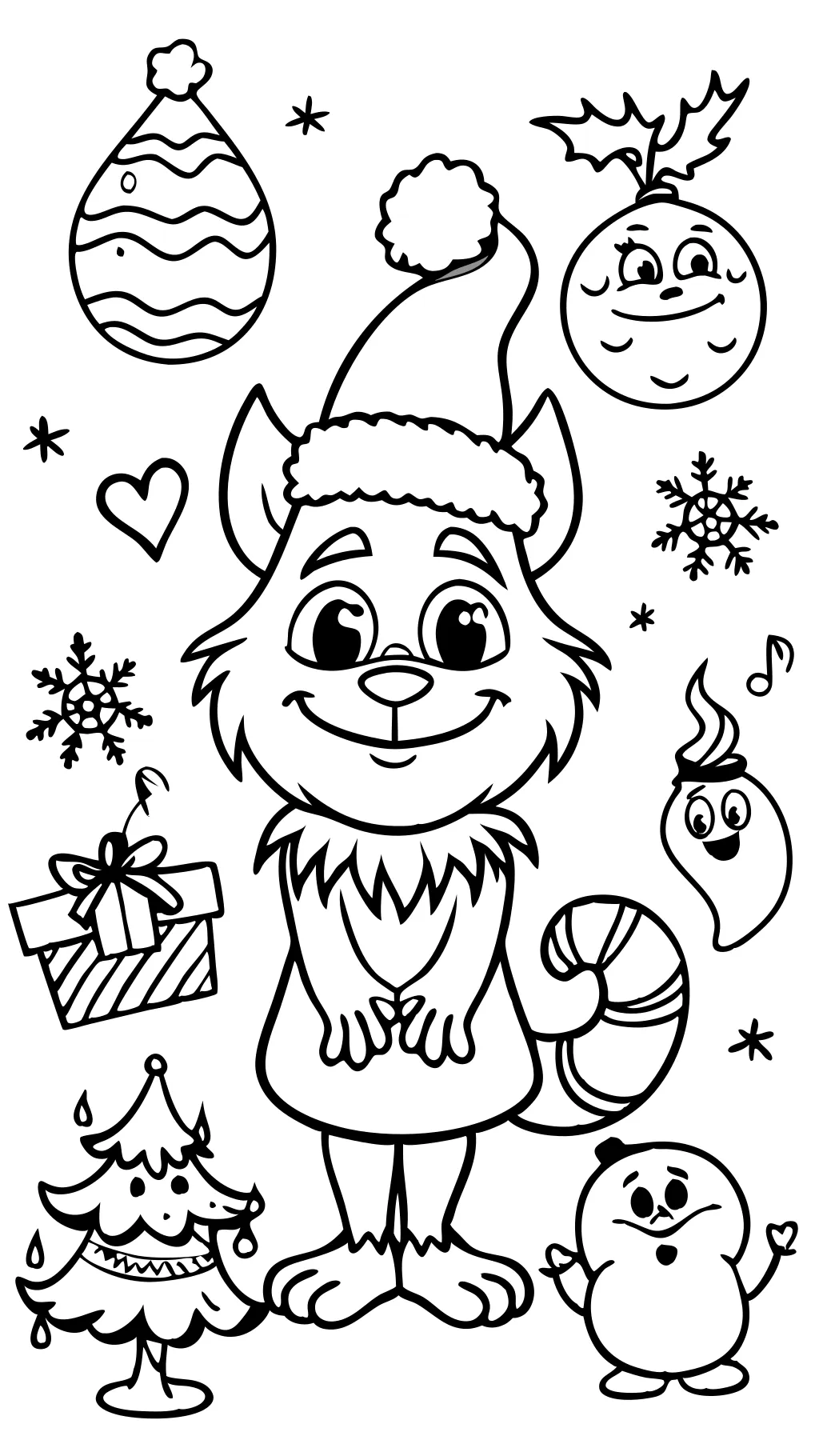 coloriages mignons grinch